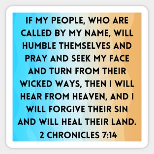 Bible Verse 2 Chronicles 7:14 Sticker